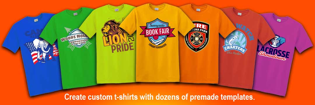 Create custom shirts with dozens of premade templates - Shirts Next Day